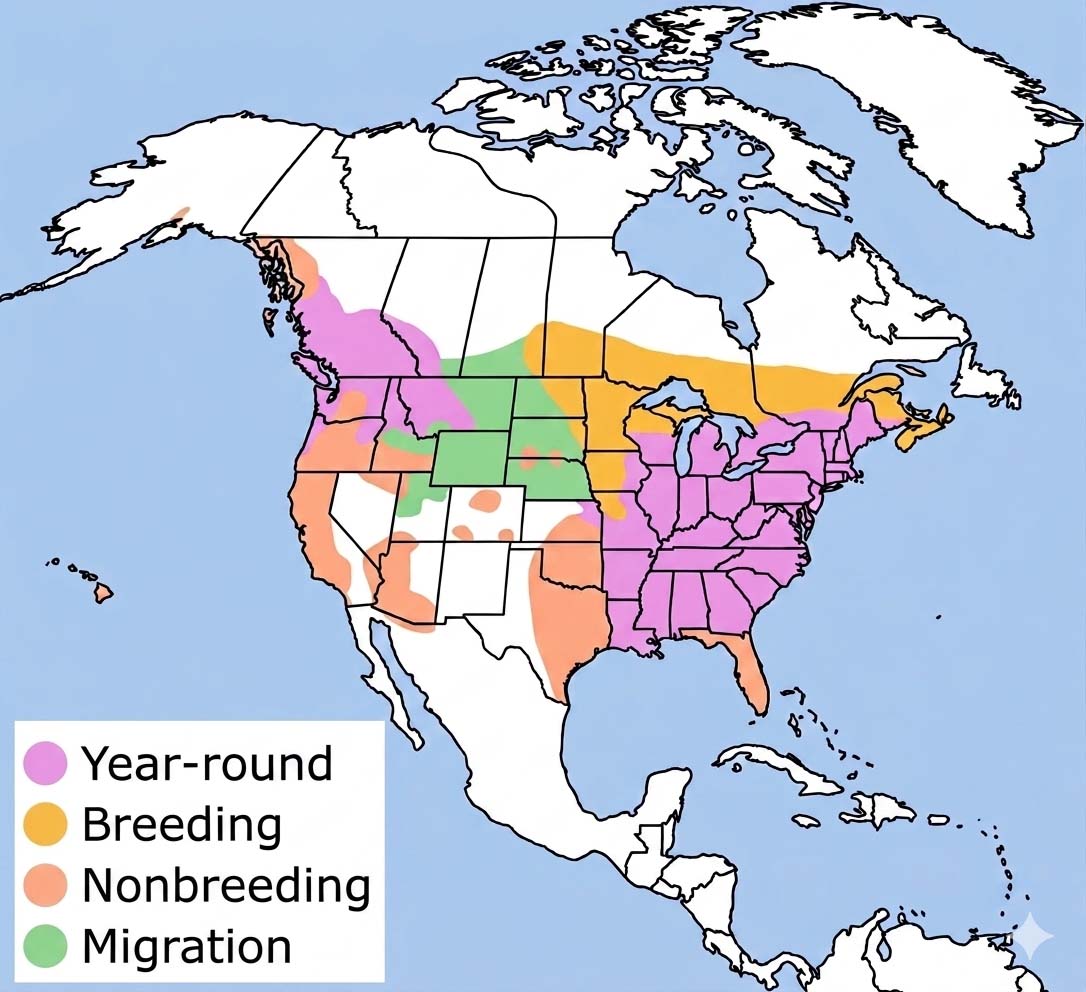 Hooded Merganser Range